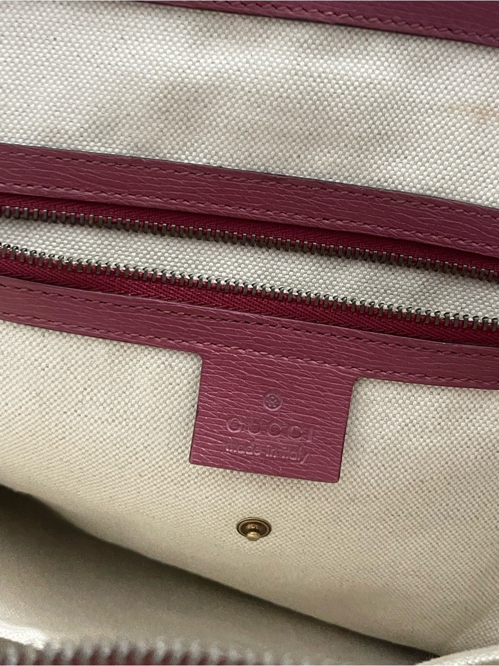 Gucci Wine Red Leather Top-Handle Tote with Gold Horsebit - Picture 3 of 4